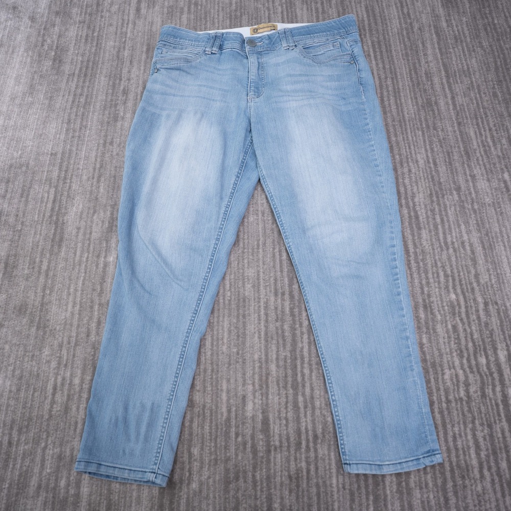 Democracy Ab Solution Jeans Womens 16 Light Blue Excellent Straight Leg Stretch